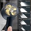 LED Handheld Showerhead, High-pressure Shower Head Set, Three-color Water Temperature, Five Spray Modes Showerhead