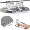 Set of Hangers with Anti-slip SOFTY Cover, 20 Pcs., White and Gray