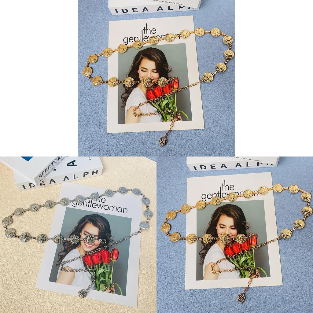 Elegant Metal Waist Chain For Women With Water Diamond Embellishments For Summer Fashion