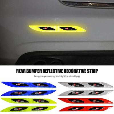 Car Reflective Sticker Bumper Trunk Safety Warning Reflector Stickers Strip For Yaris Corolla Rav4 CHR Auris Cruiser