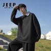 JEEP SPIRIT Men's Faux Two-Piece Long Sleeve Sweatshirt
