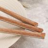 Glossy Silver Wooden Western Food Knife Fork Teaspoon Cutleries 304 Stainless Steel Dinnerware Sets 4Pcs