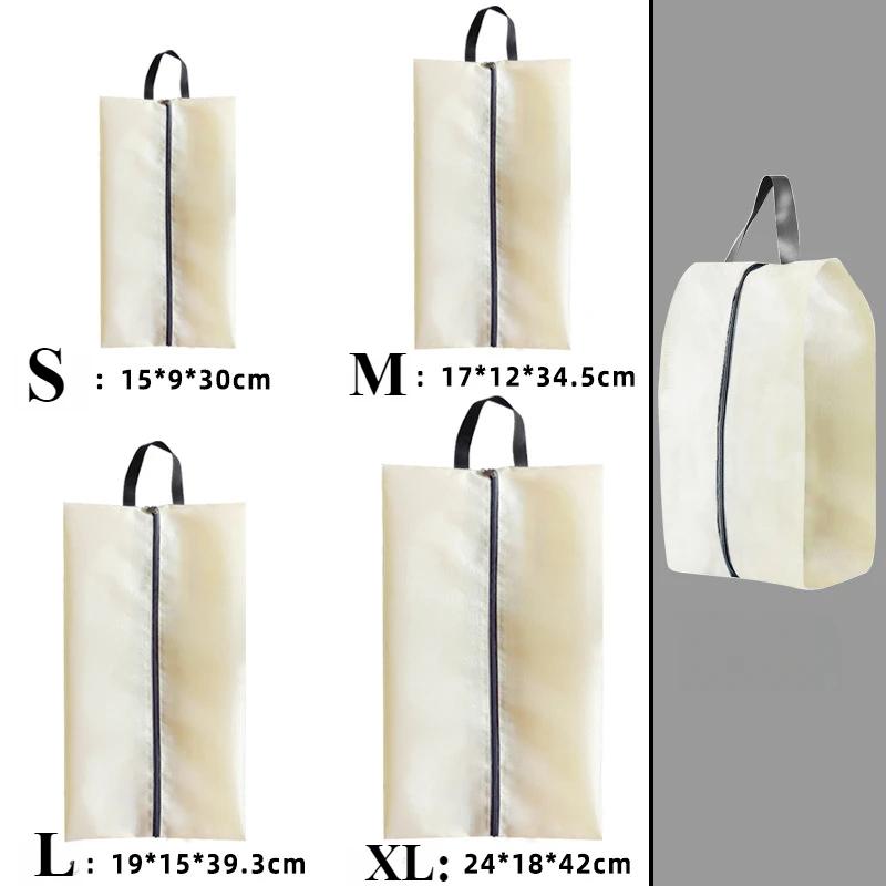 4 Size Portable Waterproof Shoe Storage Bags with Zipper Closure for Men and Women Travel Dustproof Shoes Organizer Bags