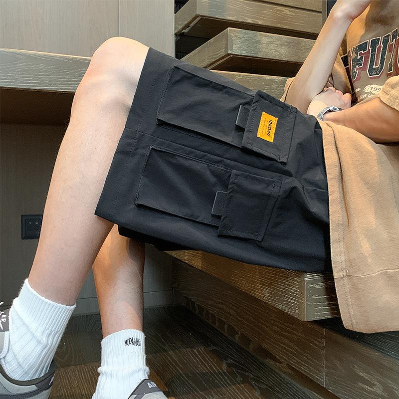 

Men s Army Green Multi Pocket Cargo Shorts - Oversized Casual Streetwear Summer Shorts M
