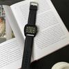 Uhr Hoher Wert Student Quadrat Trend Großes Zifferblatt Jugend Einfach Lässig Quarz Uhr
