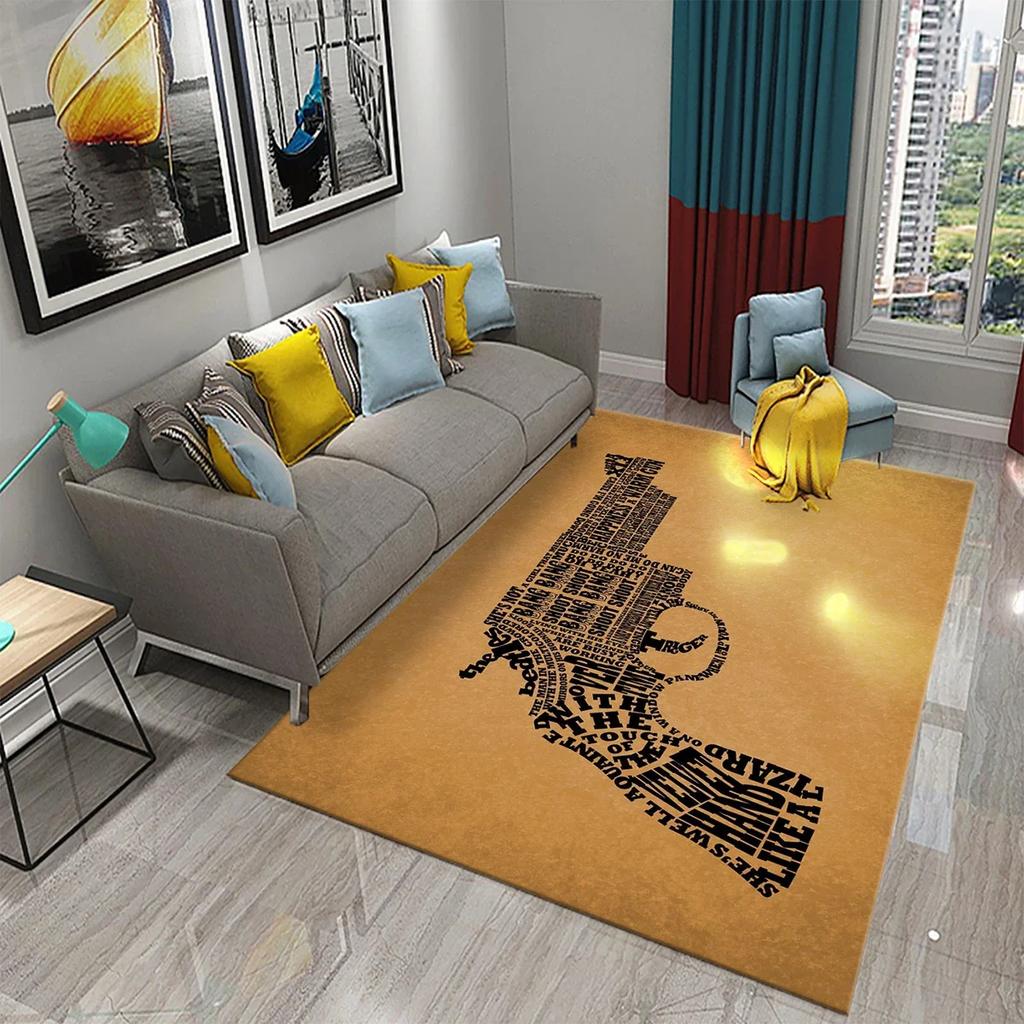 Classic Retro Poster Carpet for Living Room Bedroom Mat Home Decor Childrens Room Floor Rug Bathroom Mat Doormat Entrance Carpet
