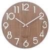 12-inch Wall Clock, Fashionable and Simple, Mahogany Quartz, Nordic Creative Wall Clock, Silent Wooden, Living Room Wall Clock