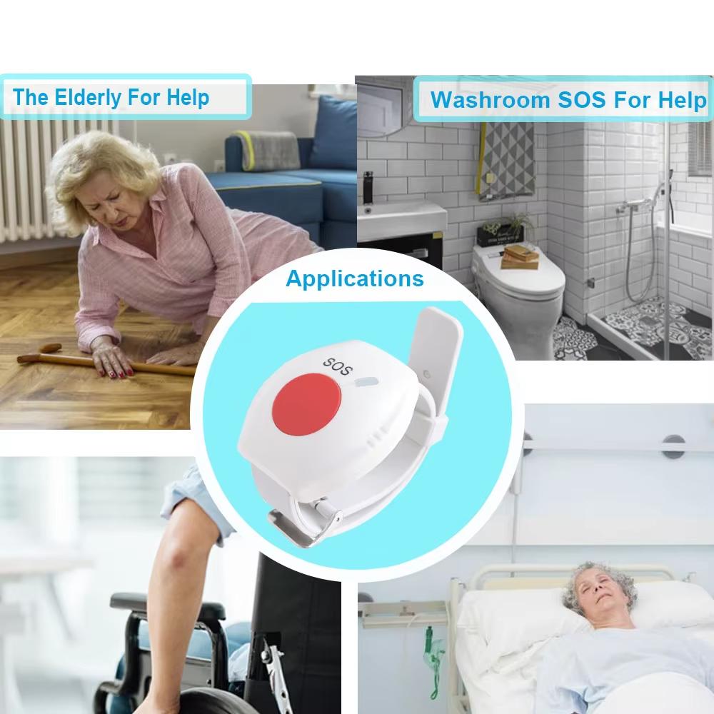 Wireless Smart WiFi SOS Caregiver Call Button System Emergency Alert for Seniors Disabled Patients and Elderly