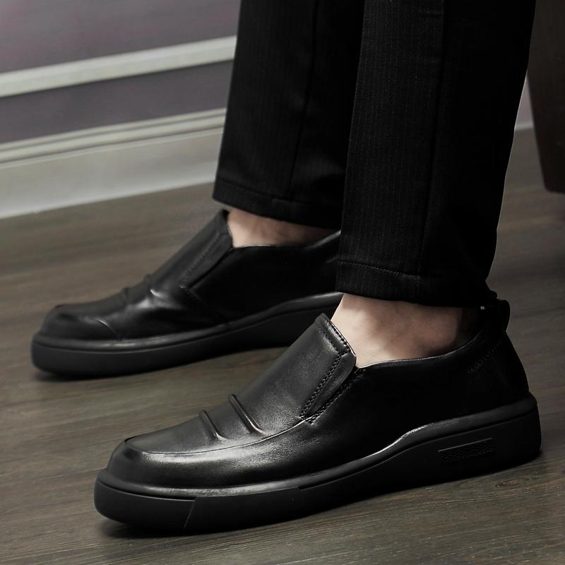 Fashion Official Website Hot Selling Men's Thick Soled Loafers Versatile Men's Sports Leisure Shoes High-end Genuine Leather Shoes
