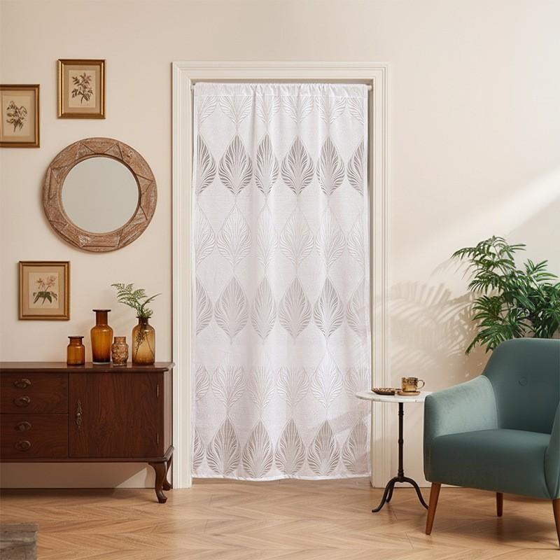 French Vintage Lace Door Curtain Bedroom Decor Sheer Privacy Screen No Drill Room Divider