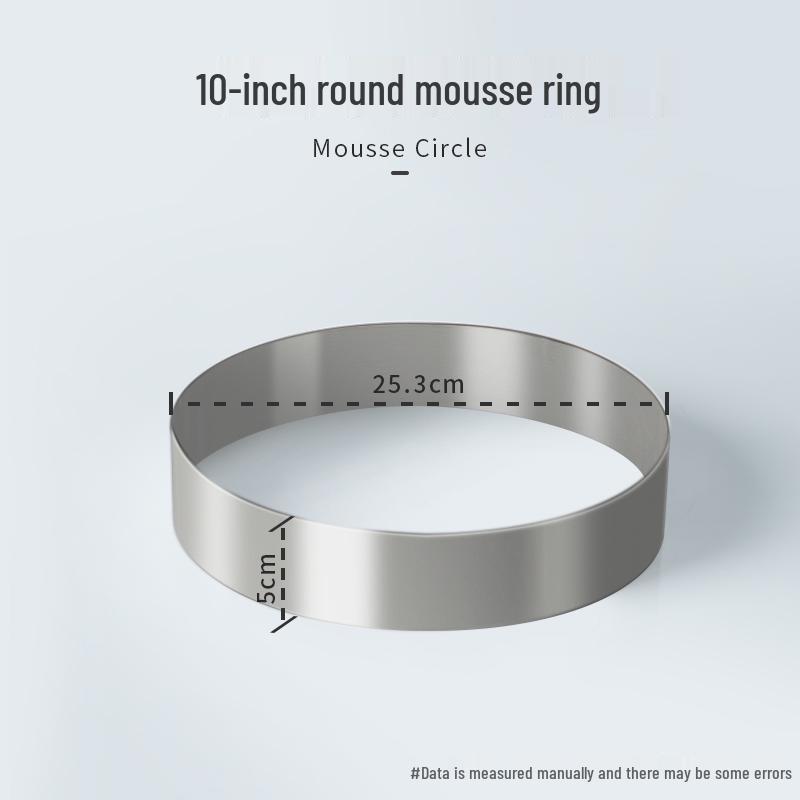 Round Square Heart-Shaped Mousse & Tower Ring, 4-10 Inch, Stainless Steel Baking Mold.