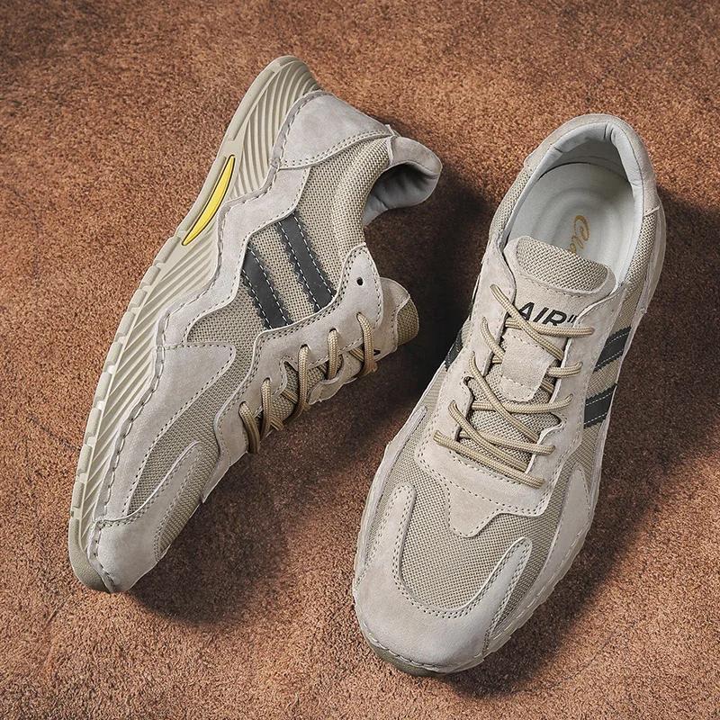 FashionHiking Shoes for Men Summer Breathable Climbing Trekking Shoes Outdoor Mens Sneakers Man Walking Male Shoes Plus Size