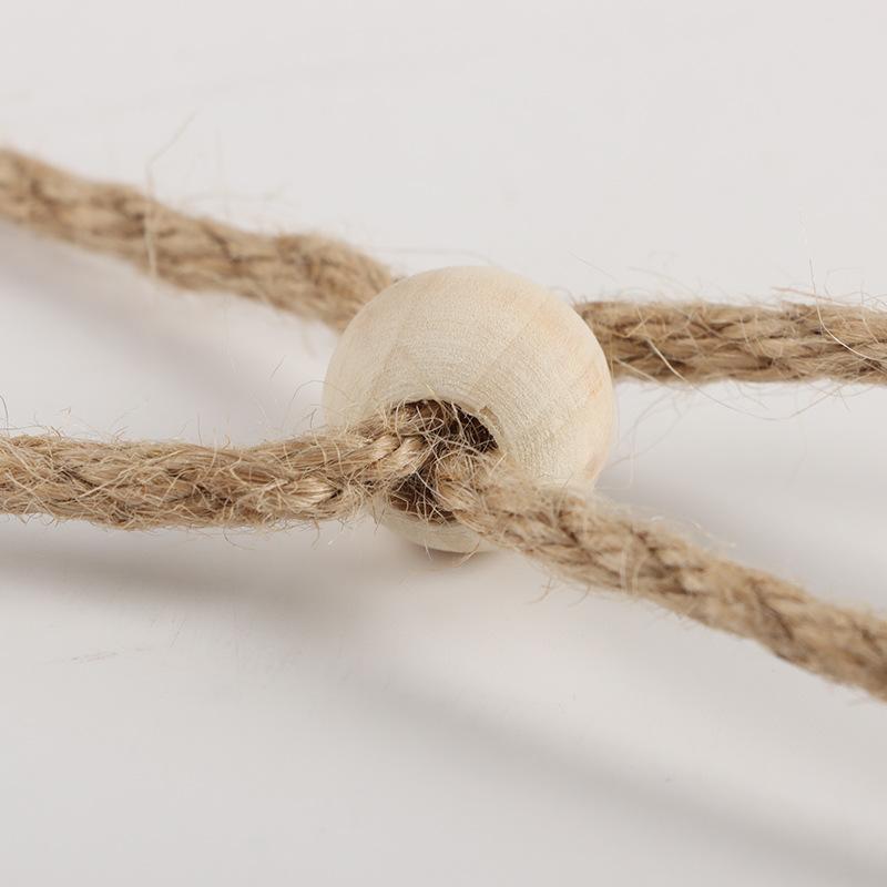 Hemp Rope Strap Pastoral Curtain Straps Strong Magnetic Hole-free Magnetic Suction Buckle Straps