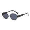 2025 Women's High-End Oval Sunglasses - UV Protection, European/American Style, Metal Fashion, Wide-Leg Design.