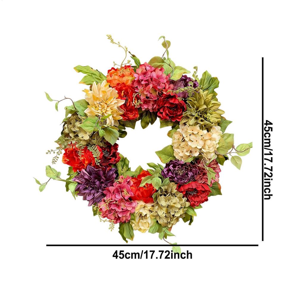 Artificial Flower Garland Spring Door Wreath for Home Wall Farmhouse Easter Holiday Garage House Wreaths for Front Door