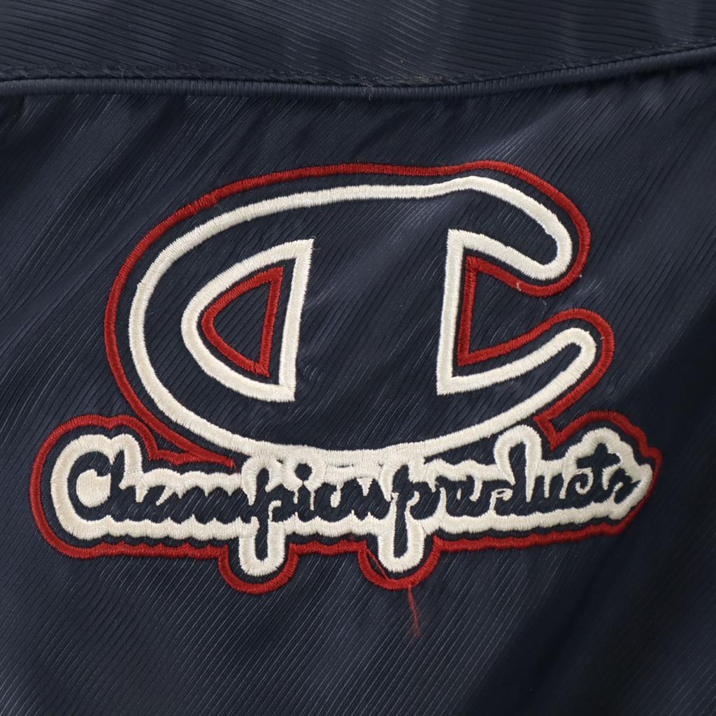 Champion Products Back Logo Bench Coat L Navy Cotton Filling Men's Used