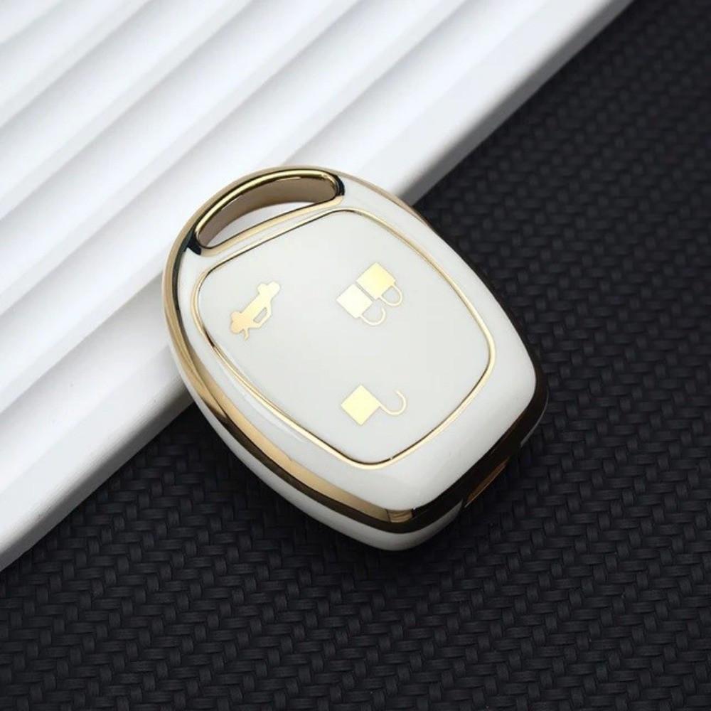 

Remote Car Key Case Cover for Ford Focus Mondeo Festiva Fusion Suit Fiesta KA 3 Buttons TPU Key Fob Holder Protector білий