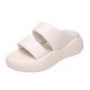 Women's Summer Thick-soled Heightening Bread Slippers Women Wear Gentle Casual Open-toe Cool Slippers Women