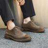 Brogue Pánské boty s tlustou podrážkou Módní britský styl Venkovní volnočasové obchodní párty Denní kancelářské mládežnické pánské kvalitní boty