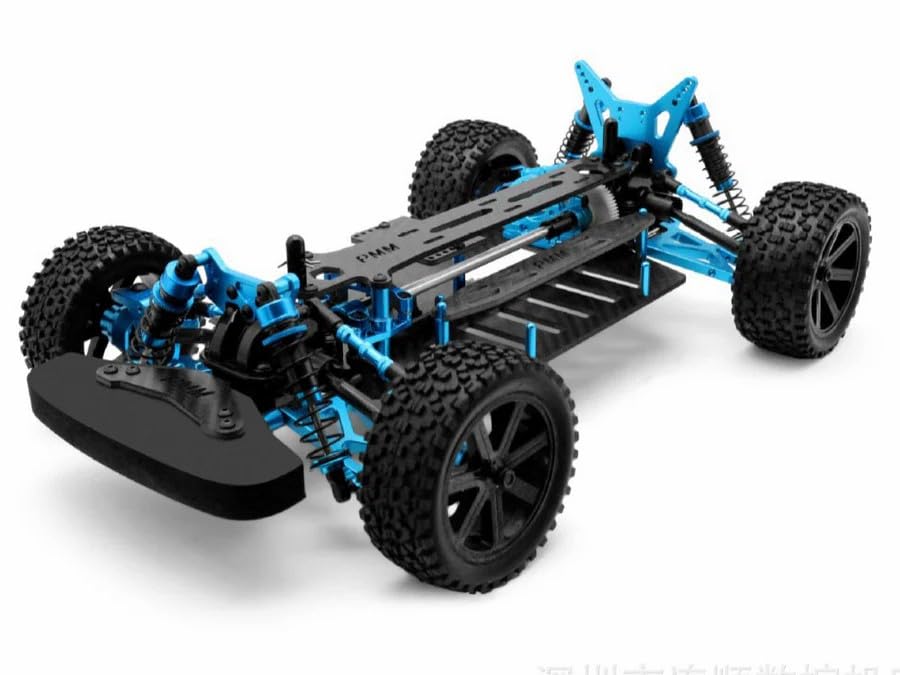 PMM TT02B 110 Scale Chassis Kit, 4WD Electric RC Car, DIY Upgraded Version, Carbon Fiber + Alloy Frame, Assembled RC Car, Off-Road Capability, 80%