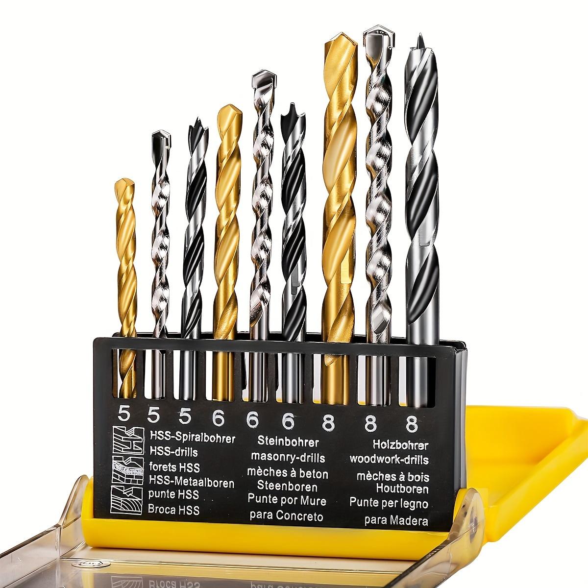 

Набор из 9 профессиональных сверл по камню для стекла/кирпича/пластика/цемента/дерева/плитки и т. д., наконечник сверла из карбида промышленного назначения