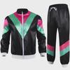 80s Retro Disco Tracksuit: Jacket and Pants Jogging Suit for Theme Parties