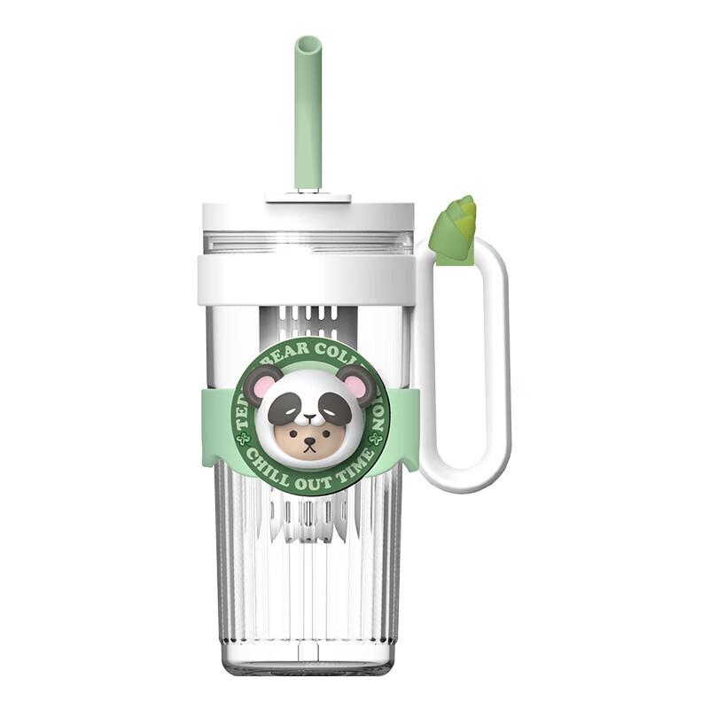 TAFUCO Children s Tritan Dual-Drink Straw Water Bottle