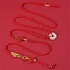 Natürliche Hetian Jade Sicherheitsverschluss Rotes Seil Taillenkette Hoher Gehalt Zinnober Tierkreiszeichen Schlange Roter Faden Pferd Geburtsjahr Taillenkette