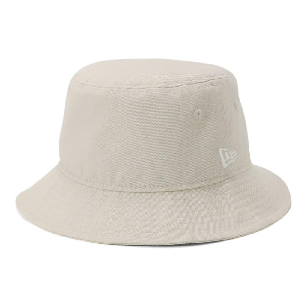New Era STN WHI 25J Twill Cotton Bucket BUCKET-01 Hat, Stone, M/L
