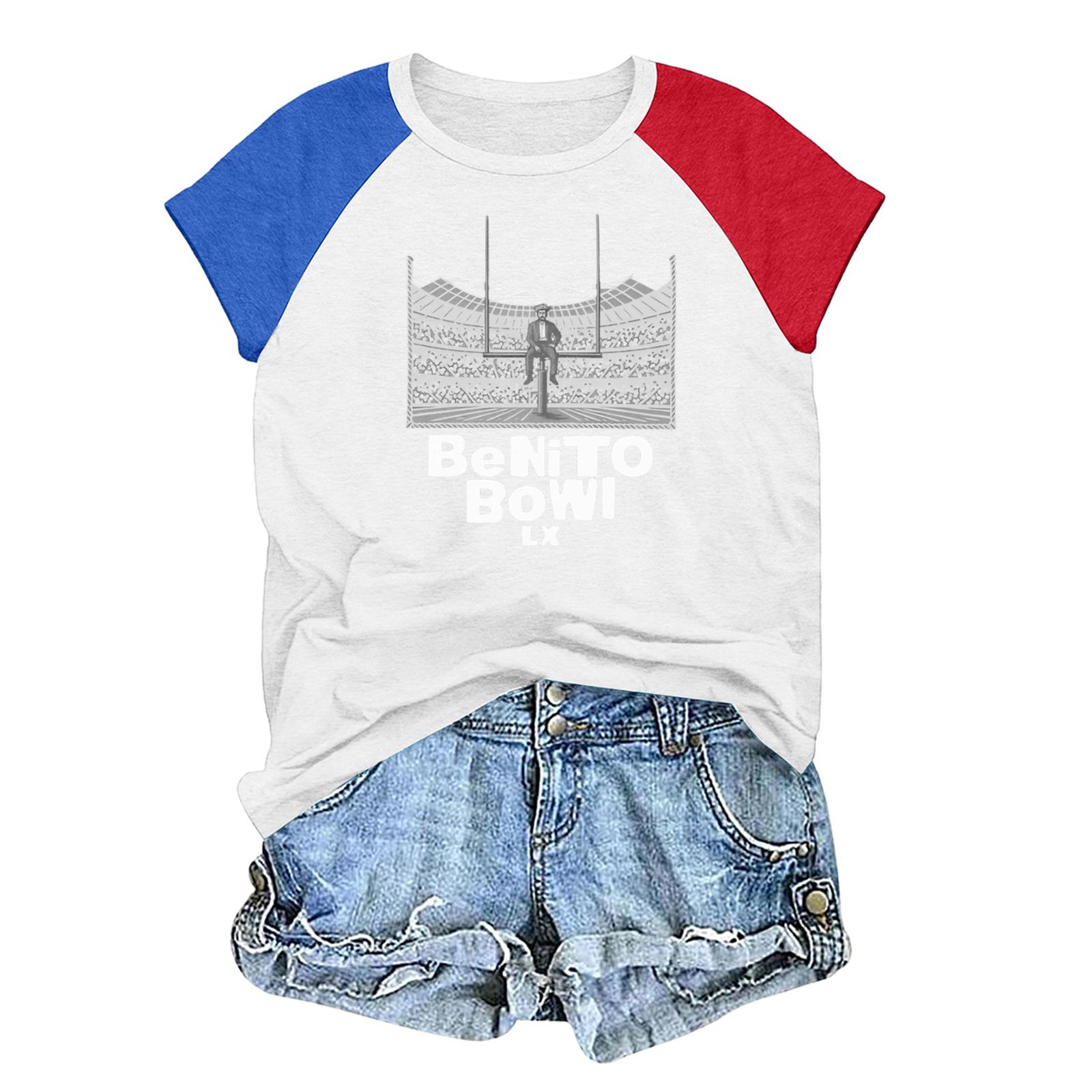 Unisex casual and fashionable short sleeved printed T-shirt top M белый