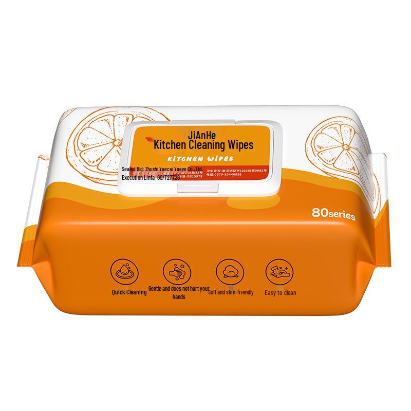 Очень большие толстые кухонные обезжиривающие влажные салфетки для очистки вытяжки