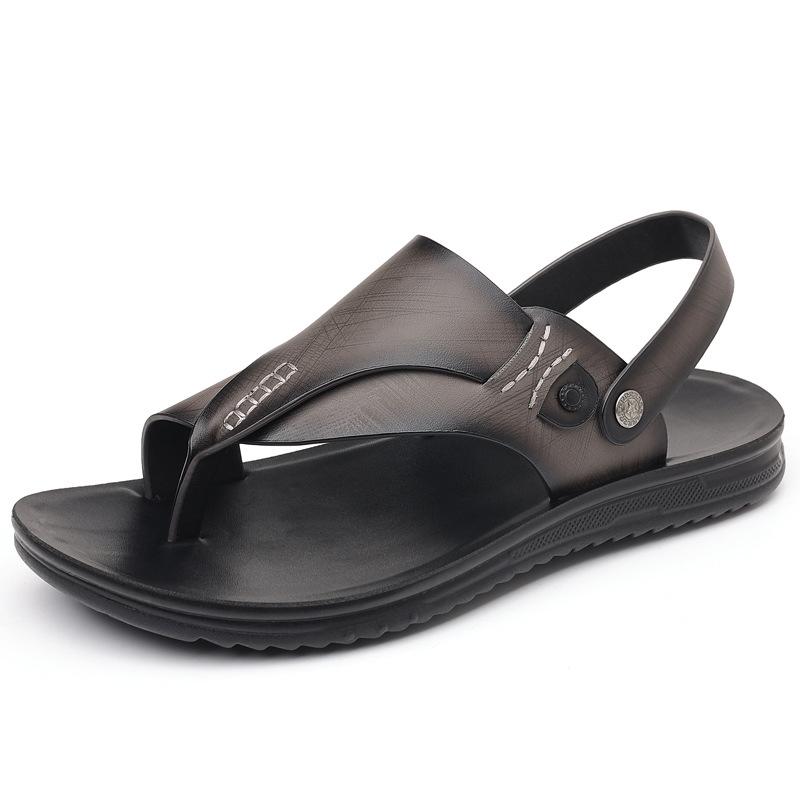 New Flip-flops Trendy Fashion Casual Men's Beach Shoes Non-slip Dual-purpose Cool Slippers