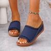 New Large Size Round Toe Retro Solid Slippers Cutout Women's Shoes