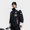 Fila Ski Serie Trendige Warme Wasserdichte Winddichte Kapuzen-Skijacke Herren Jacke Schwarz A11M546924FBK