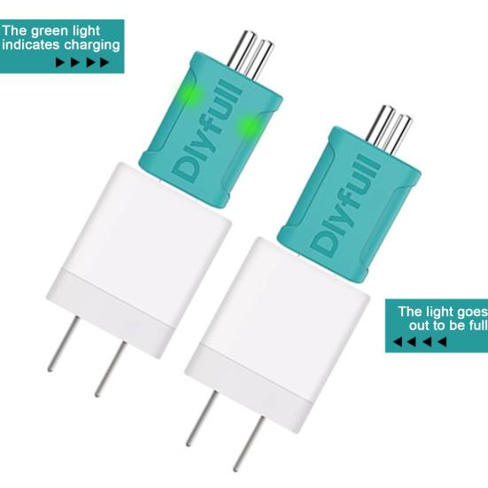 1 Set Rechargeable Fishing Float Battery with Charger LED Light-up Bobber USB Charging Battery Saltwater Freshwater Night Fishing Accessories