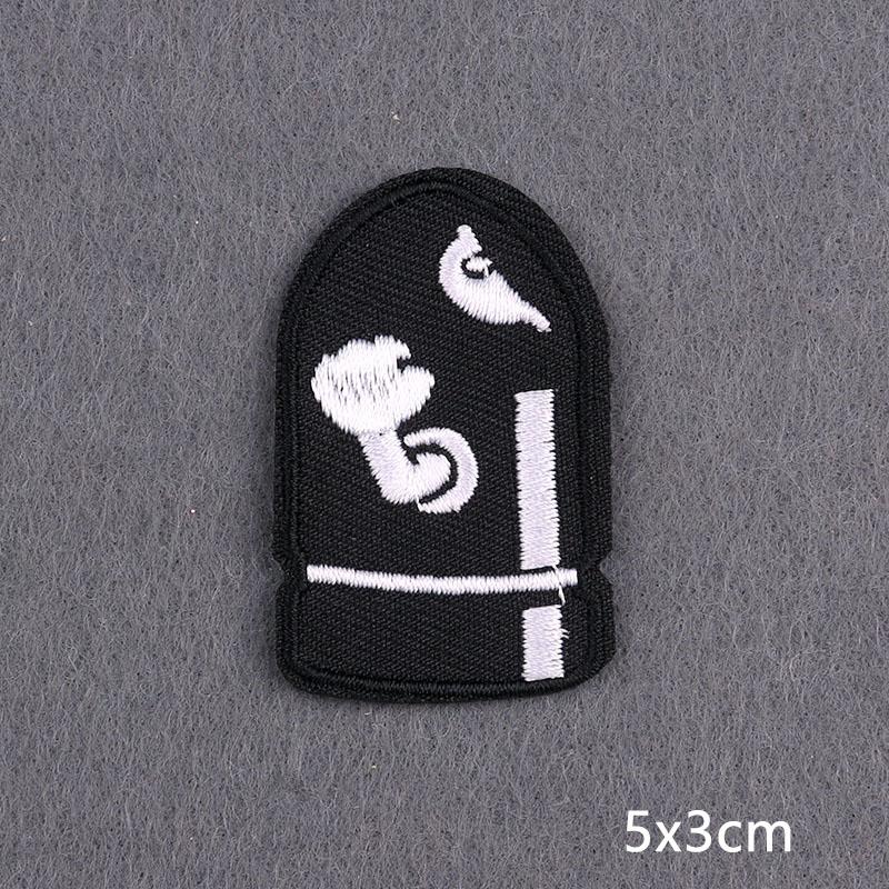 Skull Tarot Cards Fusible Embroidery Patches For Clothes Death Rock Iron On Patches For Clothing Thermoadhesive Patch On Hat/Bag