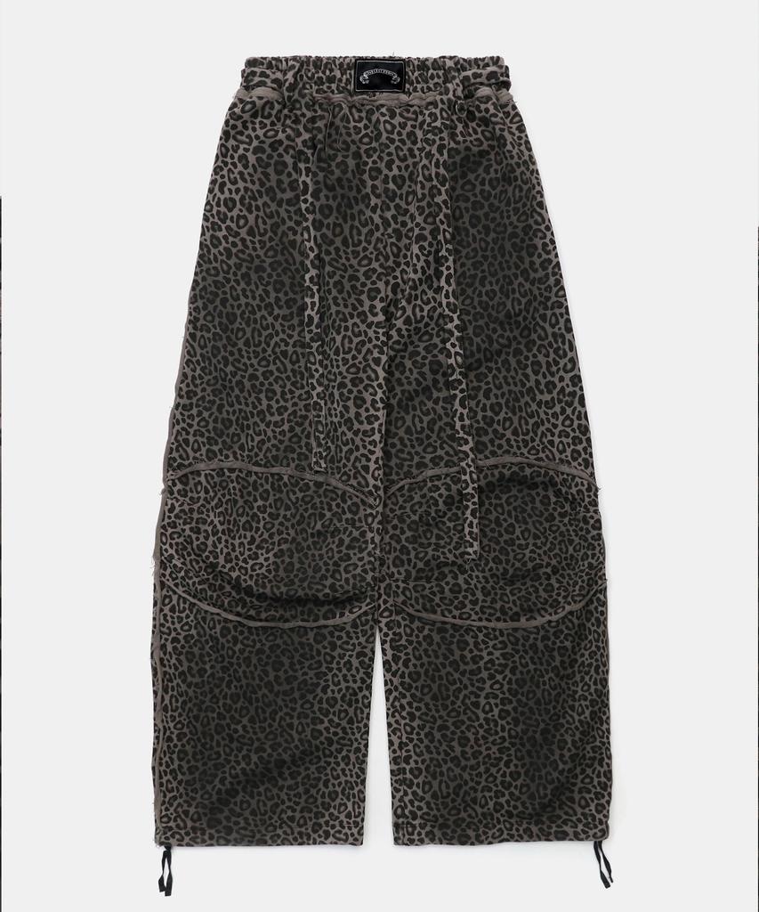 BADBLOOD Raw Edge Convex Jogger - Black Leopard