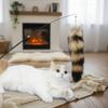 Faux Cat Tail Interactive Cat Toy Telescopic Rod Cat Bites Toy Cat Teasing Stick  Cat