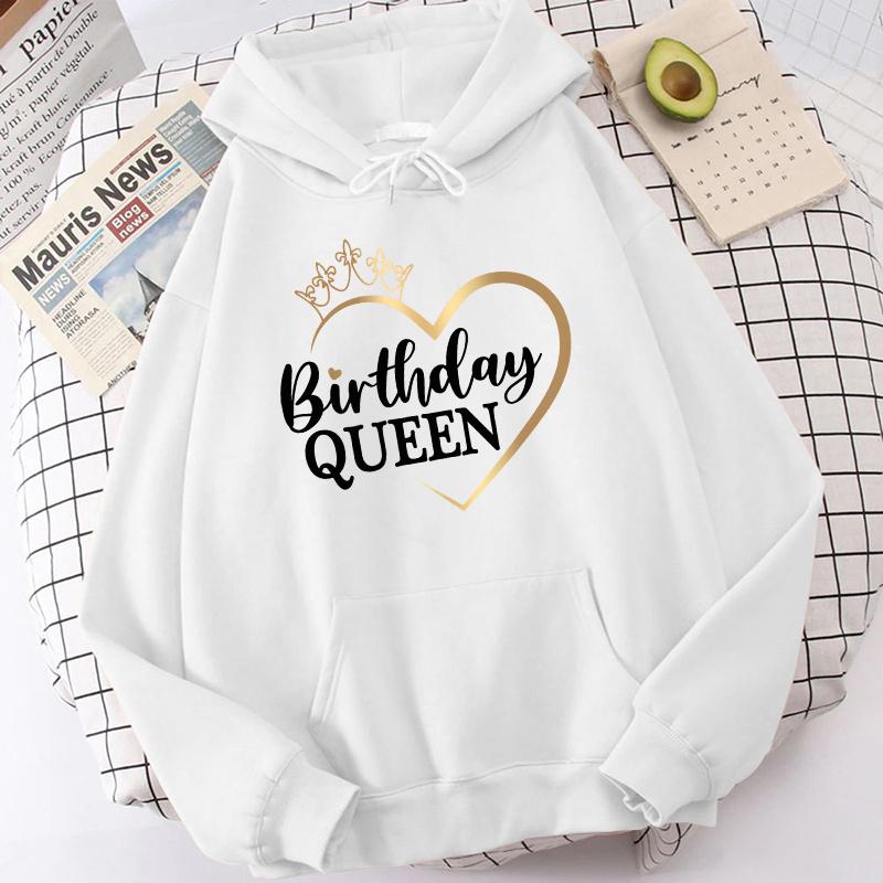 (Unisex-Hoodie)New Birthday Queen Print Hoodie Sweatshirts Unisex Damen Kapuzenpullover Unisex Langarm Hoodie Tops