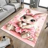 1PC Rabbit Flower Non-Slip Floor Carpet, Office, Family, Bedroom, Studio - Large Area Rug, Decorative Mat, Longlasting Material-C0496
