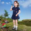 ASK JUNIOR Mädchen T-Shirt mit Puppenkragen & Blütenrock Set