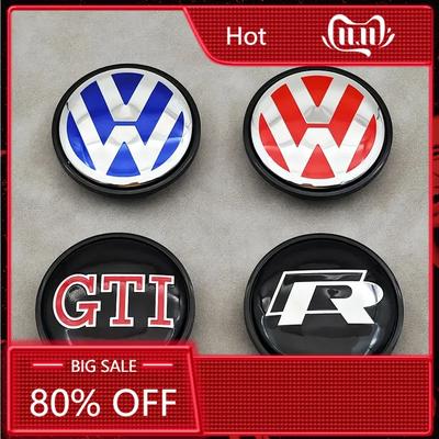 2026 Caliente Para VOLKSWAGEN VW 4 piezas 65mm Rojo Azul Tapas Centrales de Rueda de Coche Para Volkswagen VW R GTI Golf 6 Passat CC Magotan Touran Tigu