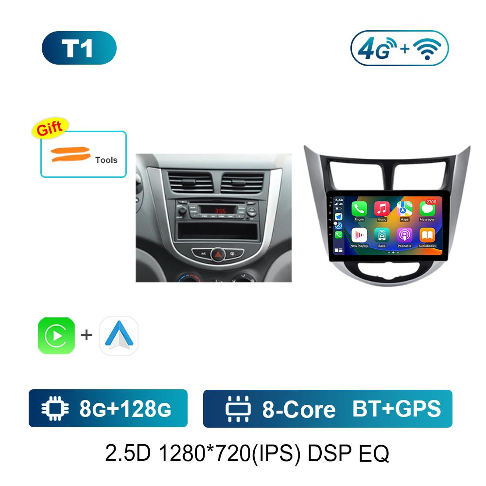 9'' for Hyundai Solaris Accent I25 2010 - 2016 Android OS GPS Car Video Multimedia Player Bluetooth WiFi HD Screen 4G Auto Tools