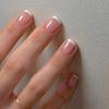 New White French-style Handmade Press-on Nails, Simple French Manicure Nail Pieces, Fake Nails