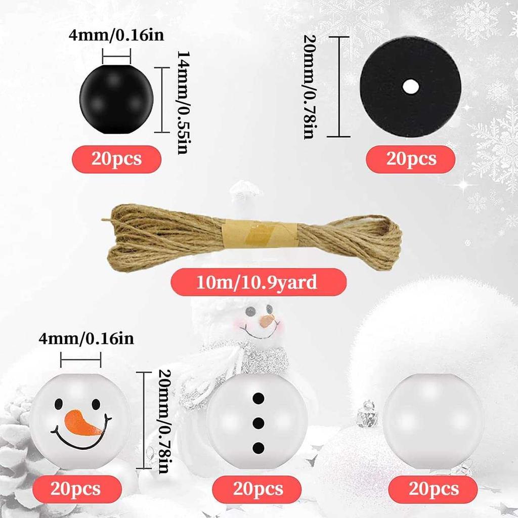 Random size quantity Christmas wooden beads Christmas wooden beads Christmas round beads Winter pine round beads natural wood