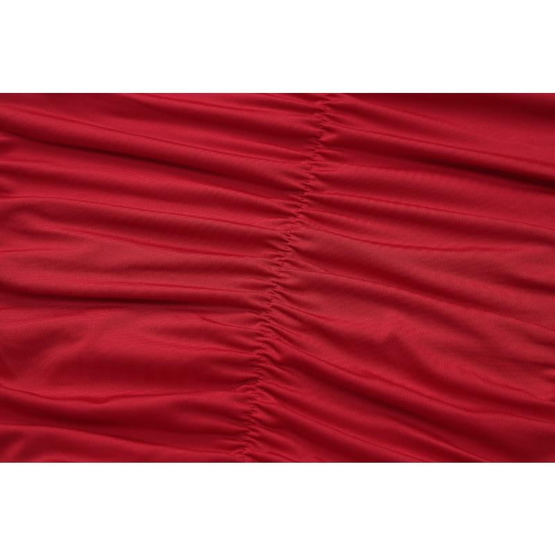 Women's Fall Fashion Floral Embellished Long-sleeved Pleated Slim-fit Hip Wrap Dress