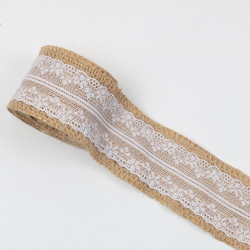 Leinen Spitze Bandbreite Hanfseil Streifen Dekoration Kindergarten Ring Spitze Leinen Rolle Handgefertigt DIY Material Zubehör