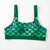 Women's Fashion Separates High Waist Printed Swimming Costume With Chest Pad And No Bra