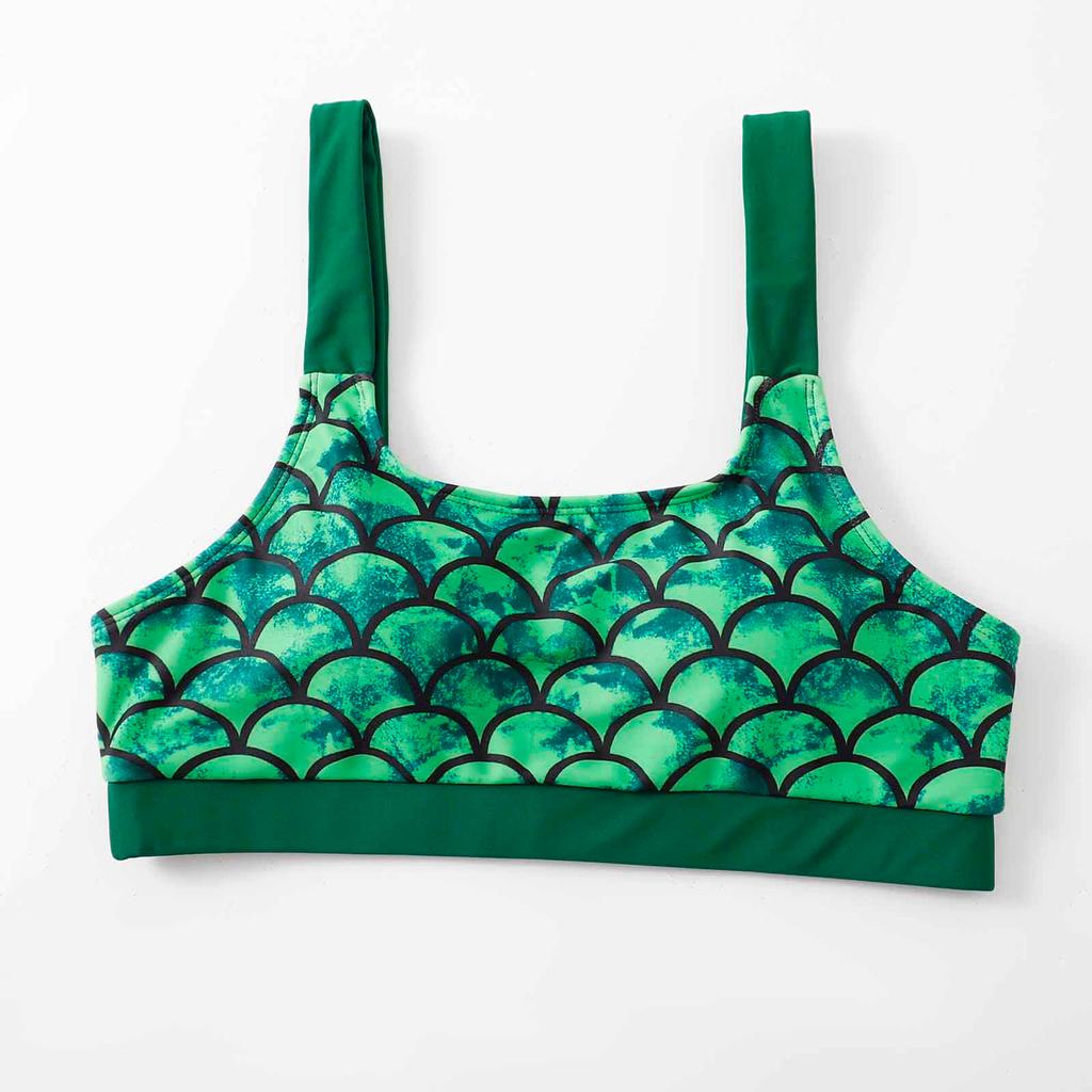 Women's Fashion Separates High Waist Printed Swimming Costume With Chest Pad And No Bra