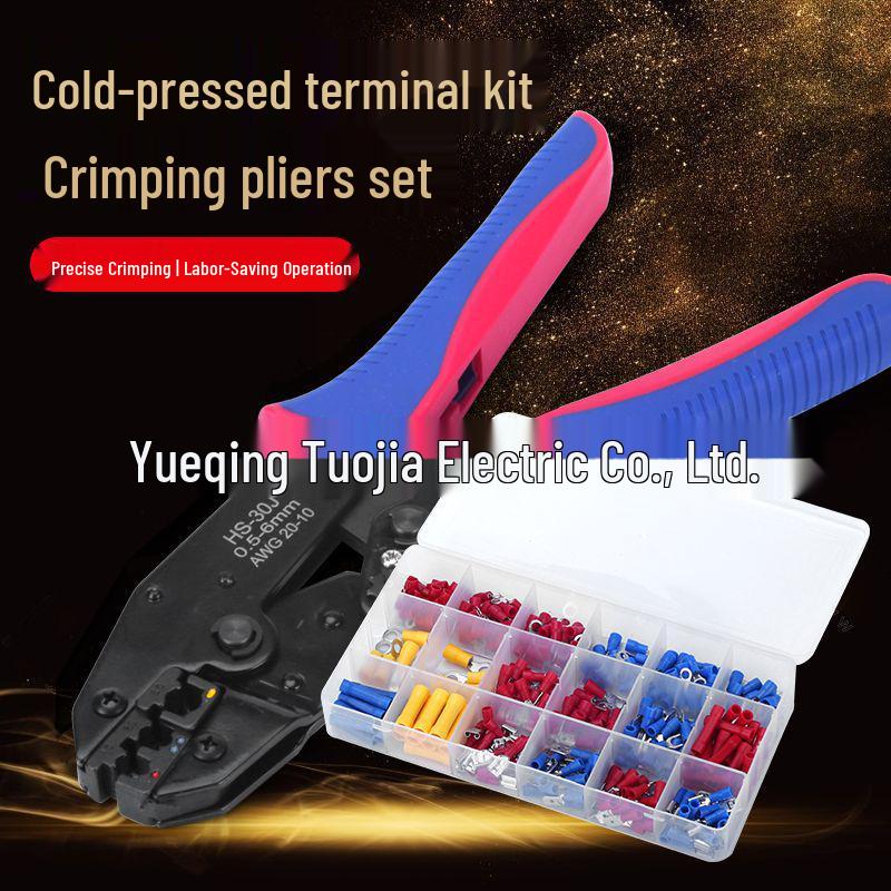 Pre-Insulated Ratchet Crimping Tool Set for Electricians - 30J Model
